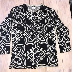 Vintage J. Crew 100% Wool Cardigan Black and White